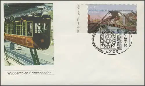 2171 Wuppertal, FDC SSt NAPOSTA Posthorn