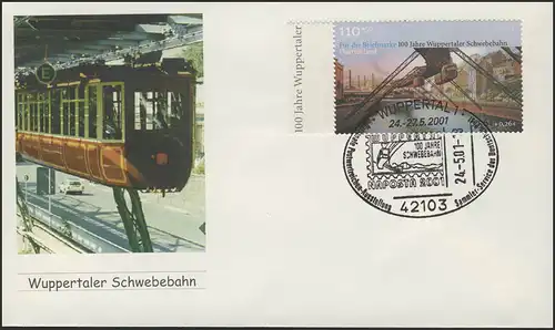 2171 Wuppertal, FDC SSt NAPOSTA Bahn