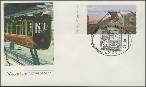 2171 Wuppertal, FDC SSt NAPOSTA emblème / logo vdph