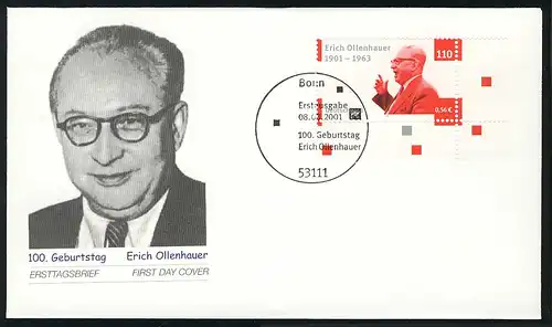 2174 Erich Ollenhauer FDC Bonn