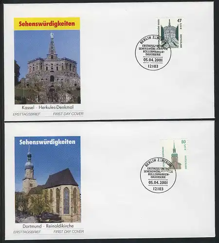 2176-2177 SWK Kassel et Dortmund 2001 FDC Berlin