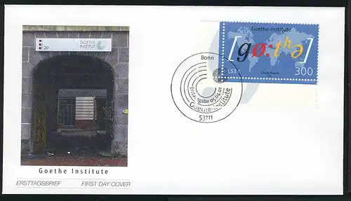 2181 Goethe-Institut FDC Bonn