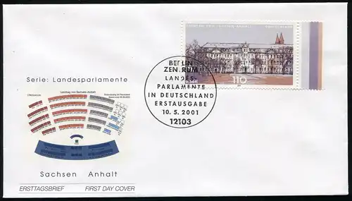 2184 Parlement régional Saxe-Anhalt FDC Berlin