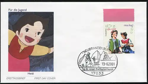 2192 Jeunesse Figures Heidi FDC Neubrandenburg