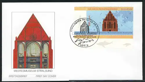 2195 Monastère de Catherine Stralsund FDC Bonn