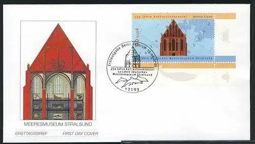 2195 Katharinenkloster Stralsund FDC Berlin