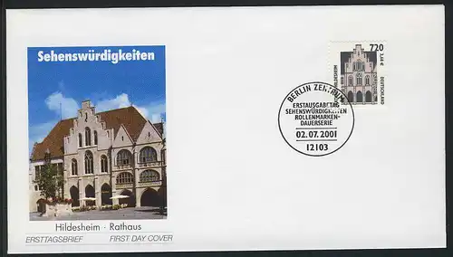 2197 SWK 720/3,68 Hildesheim 2001 FDC Berlin