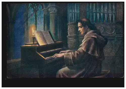 AK Schweninger: Ave Maria - Un moine à l'orgue, inutilisé