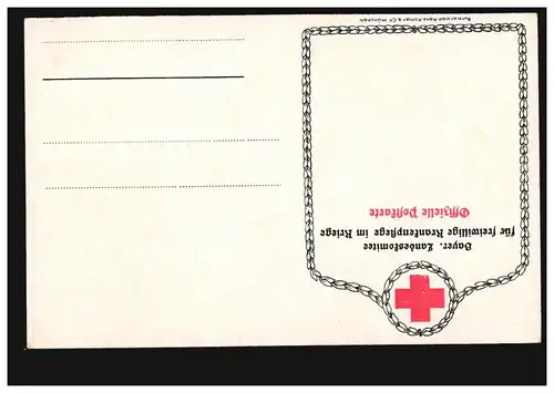 AK Artiste Ainsi se tient la guerre - Sur la carte murale, Wofa Croix-Rouge, inutilisé