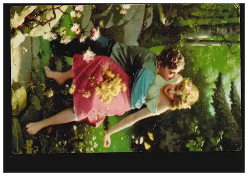 AK maître de couleur: publicité d'amour, inutilisé