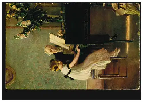 AK Muenier: Piano-heure pianistique, éditions Heckscher, inutilisé