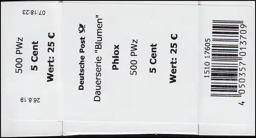 3296 Phlox 5 +CF -605 Banderole / Aufkleber 500er (kleine Nr. / offene 4)