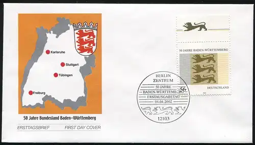 2248 Bade-Wurtemberg FDC Berlin.