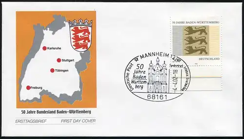 2248 Baden-Württemberg FDC Mannheim