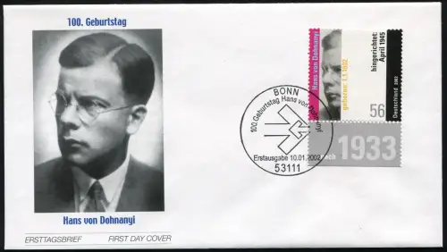 2233 Hans von Dohnanyi FDC Bonn