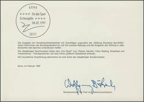 MinKa 04/1997 Sporthilfe: Aerobic, Streetball, Skating