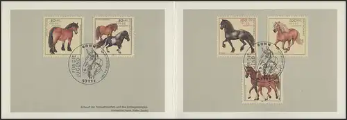 MinKa 18+18a/1997 Jeunesse: races hippiques, frises, Haflinger