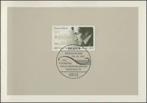 MinKa 37/1997 Felix Mendelssohn Bartholdy, compositeur