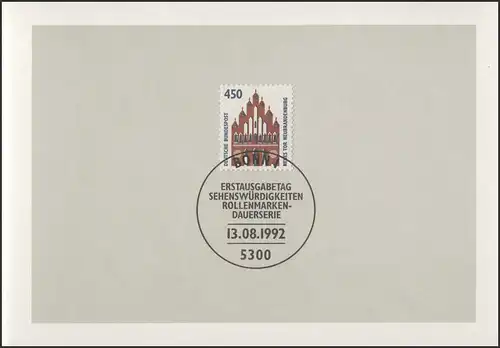 MinKa 30/1992 SWK: Neues Tor, Neubrandenburg