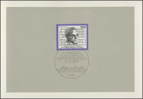 MinKa 42/1992 Hugo Distler, compositeur