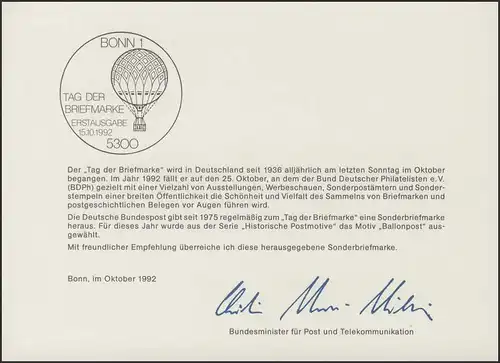 MinKa 43/1992 Date du timbre