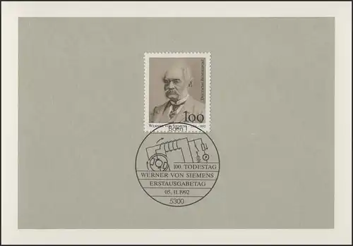 MinKa 46/1992 Werner von Siemens, Industrieller