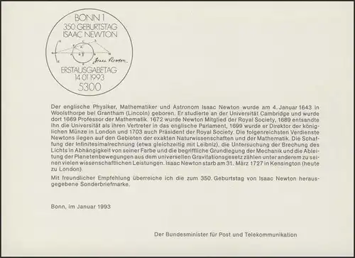 MinKa 02/1993 Sir Isaac Newton, physicien