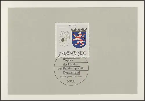 MinKa 11/1993 Wappen der Länder: Hessen