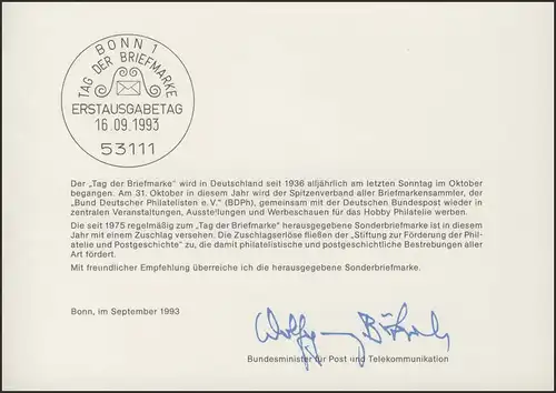 MinKa 35/1993 Tag der Briefmarke