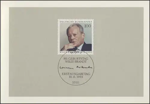MinKa 46/1993 Willy Brandt, politicien