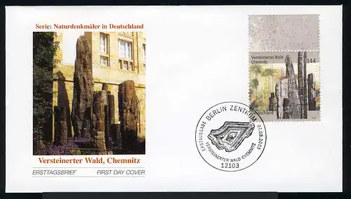 2358 Naturdenkmäler Versteinerter Wald Chemnitz FDC Berlin