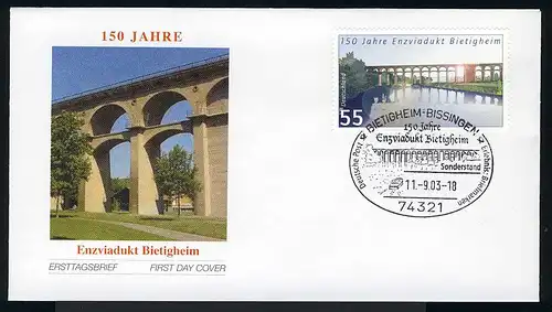 2359 Brücken Enzviadukt Bietigheim FDC Bietigheim