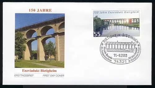 2359 Brücken Enzviadukt Bietigheim FDC Bietigheim / Ofizielle PWZ-Übergabe