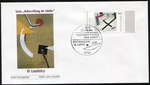 2308 Kulturstiftung der Länder - El Lissitzky - FDC Berlin