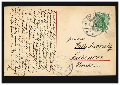 Mode AK femme en maillot de marin au gouvernail, LEOBSCHUT 18.5.1907 après LIEBENAU