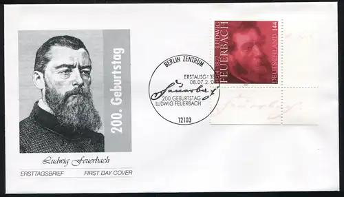 2411 Ludwig Feuerbach FDC Berlin