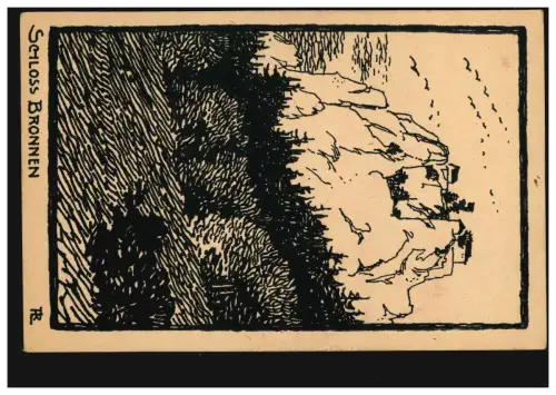 Artiste AK Château de Bronnen chez Fridingen sur le Danube, inutilisé