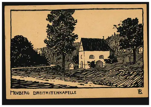 AK Artiste bois coupe Heuberg chapelle tri-battants, inutilisé