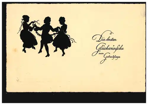 AK Ciseaux Trois danseurs, édition Pittius, ESSLINGEN (NECKAR) 6.10.1926