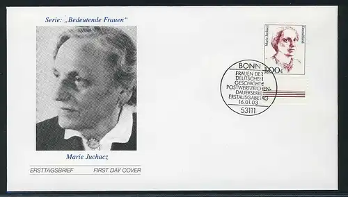 2305 Femmes 1,00 Euro Marie Juchacz FDC Bonn