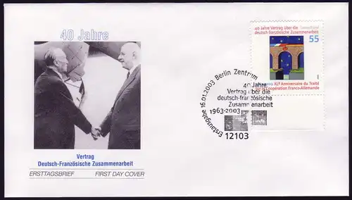 2311II Vertrag - Rastertype II: 15 fallend / 75 steigend, FDC Berlin