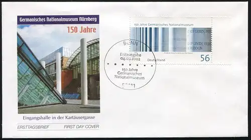 2269 Musée national allemand FDC Bonn