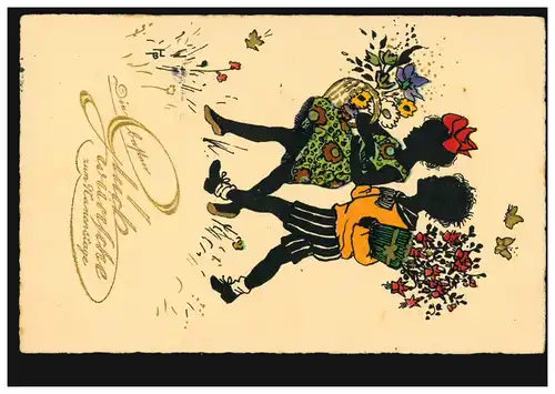 Ciseaux-AK Nom de la fille et le garçon avec des fleurs, MUNICH 2 - 18.3.19130