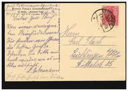 AK Je suis une société en mouvement, les images ombres d'Elsbeth Forck, 1921