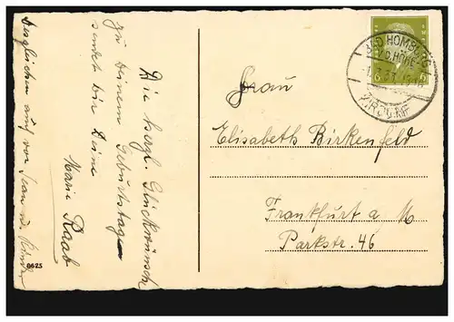 Voyage AK de ciseaux autour du monde, BAD HOMBURG V.D. HÖHE KIRDORF1.3.1933