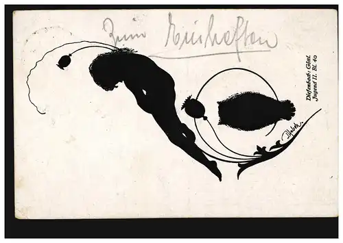 Ciseaux-AK Karl Wilhelm Diefenbach Divine Jeunesse feuille 40, inutilisé