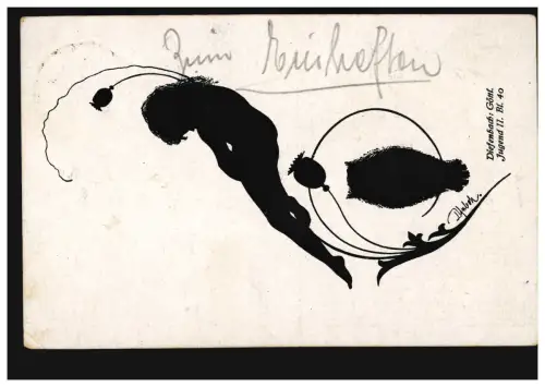 Ciseaux-AK Karl Wilhelm Diefenbach Divine Jeunesse feuille 40, inutilisé