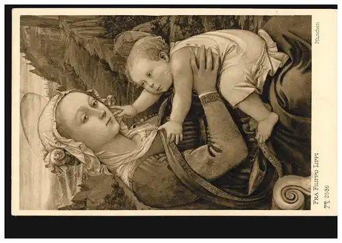 AK Artiste Fra Filippo Lippi: Madonna avec enfant, maison d'édition Ackermann, inutilisé