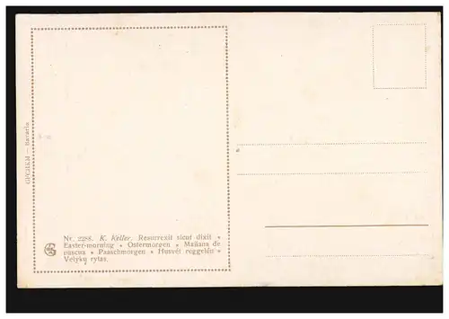 Künstler-AK K. Keller: Der Ostermorgen - Die Auferstehung, ungebraucht