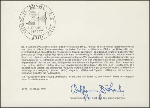 MinKa 02/1994 Heinrich Hertz, Physiker